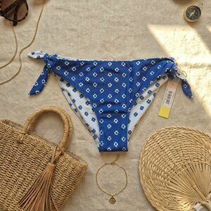 NWT Summersalt Reversible Side Tie Bikini Bottoms Size 4 Coastal Chic Vacation